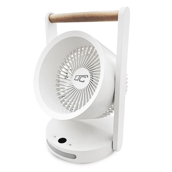 Wireless Table Fan with Night Light WB17 6.4\" USB-C 3600mAh