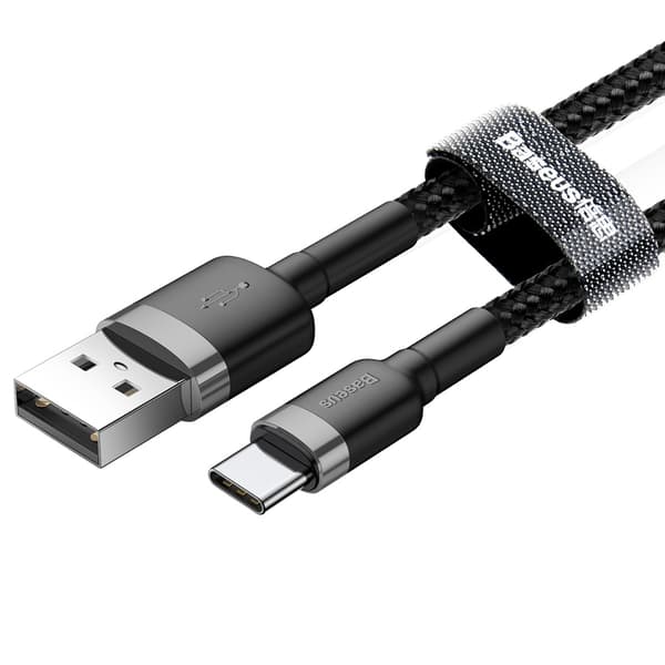 Baseus kabel Cafule USB - USB-C 2,0 m 2A grå-svart