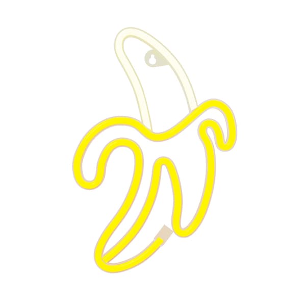 Neon LED lamp BANANA white yellow Bat + USB FLNE10 Forever Light
