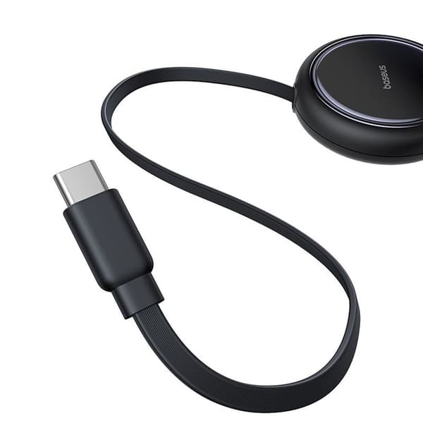 Baseus-kabel Bright Mirror 2in1 USB-C - USB-C + USB-C 1m 100W svart infällbar