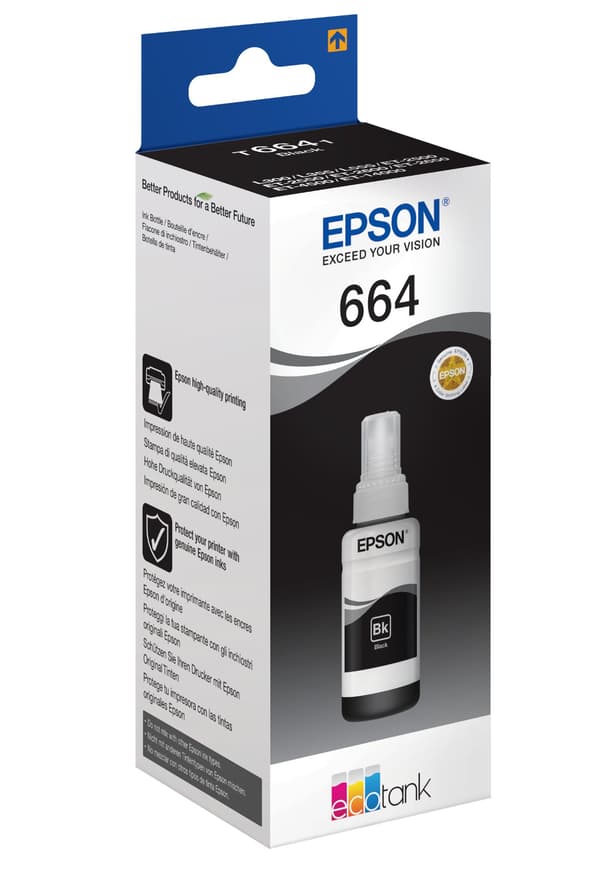 Epson T6641 svart Bläkrefill C13T664140