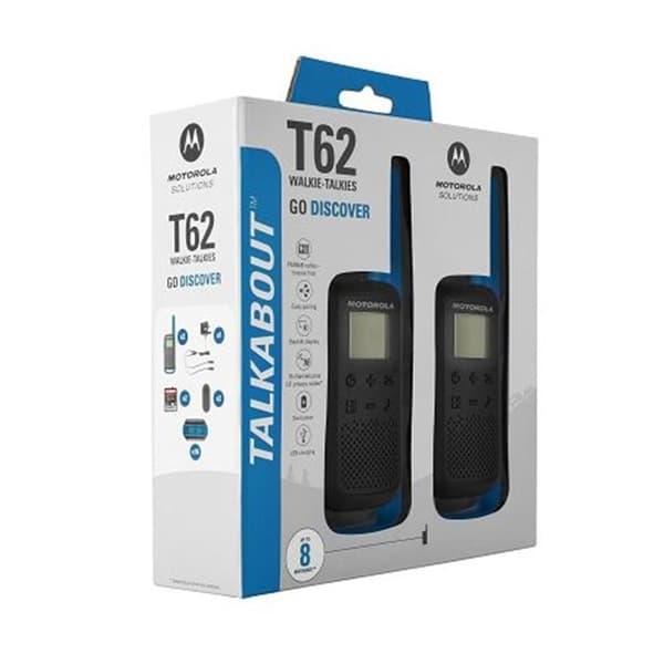 Motorola Talkabout T62 tvåpack + laddare blå blå