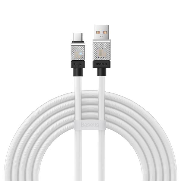 Baseus CoolPlay USB - USB-C-kabel 2m 100W vit