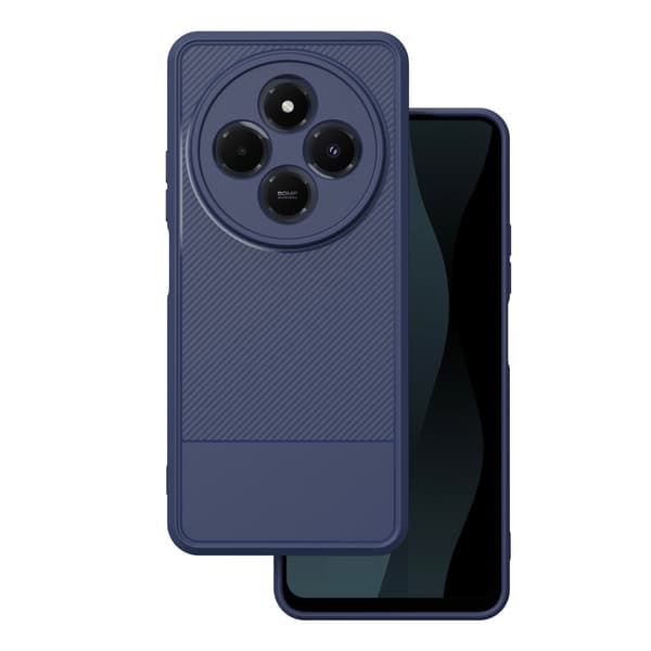 Simple Carbon skal för Xiaomi Redmi 14C 4G / 14C 5G / Redmi A4 / POCO C75 blå