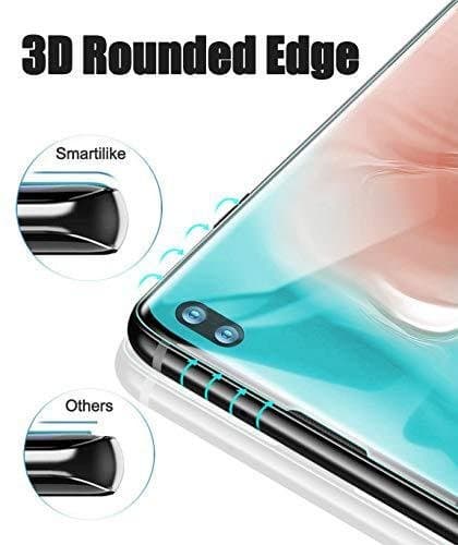 4 st hög kvalitet heltäckande härdat glas för Samsung s10 plus