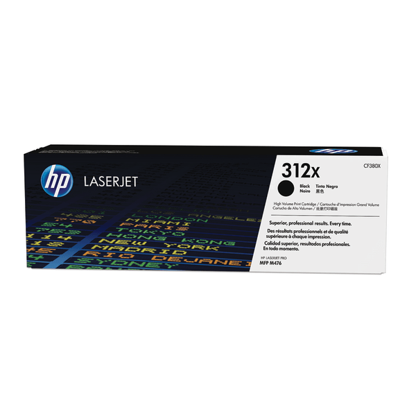 HP 312X svart 4400 sidor Toner CF380X
