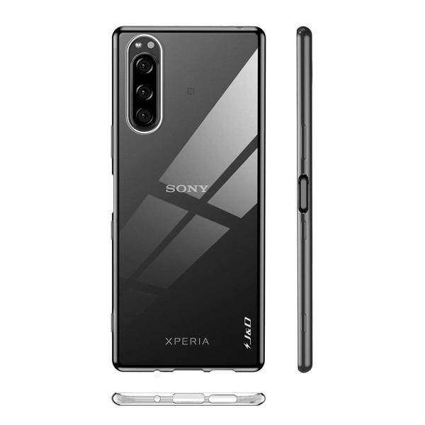 Härdat glas och mjuk silikon fodral för Sony Xperia 5