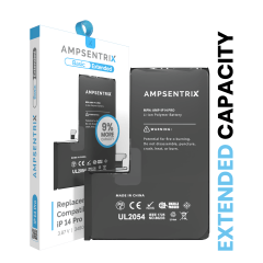 Ersättningsbatteri för iPhone 14 Pro (AmpSentrix Basic Extended)