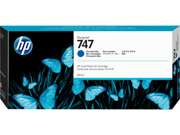 HP 747 Kromatisk blå bläck P2V85A
