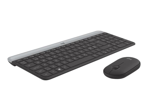 Logitech Slim Wireless Combo MK470 Set med mus och tangentbord trådlös Nordisk