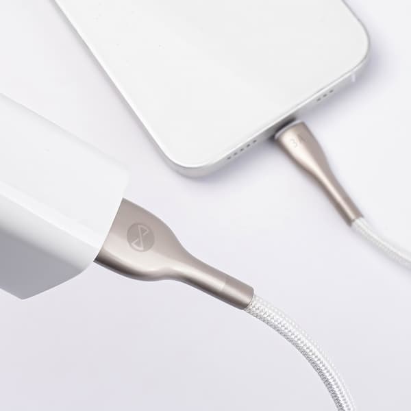 Forever Sleek kabel USB - USB-C 1,0 m 3A vit vit