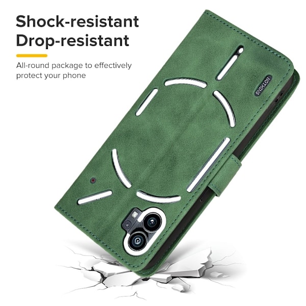 PU läder fodral för Nothingphone Phone 2 svart svart