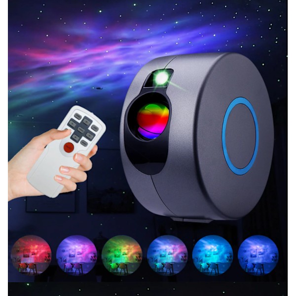 Laser Galaxy Starry Himmel Projektor svart svart