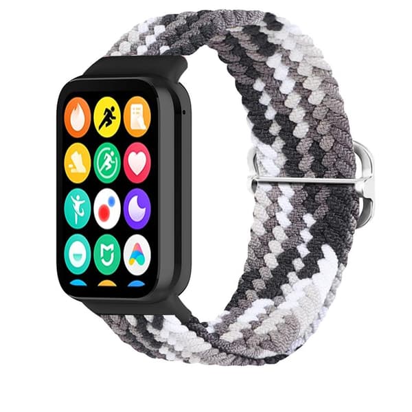 FLÄTAD REM MI BAND 8 PRO/M8 PRO (12) SVART OCH VIT