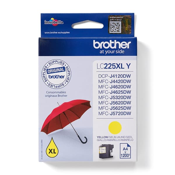 Brother LC225XL Y Gul 1200 sidor bläck gul