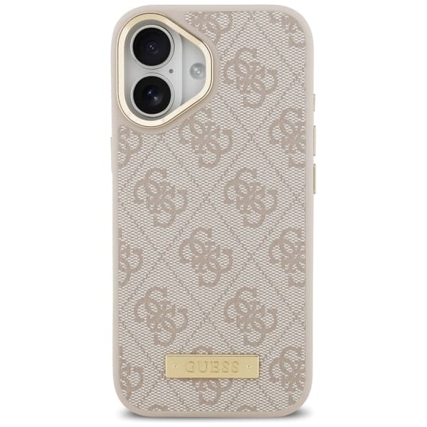 Guess 4G Logo Plate MagSafe-skal till iPhone 17 rosa