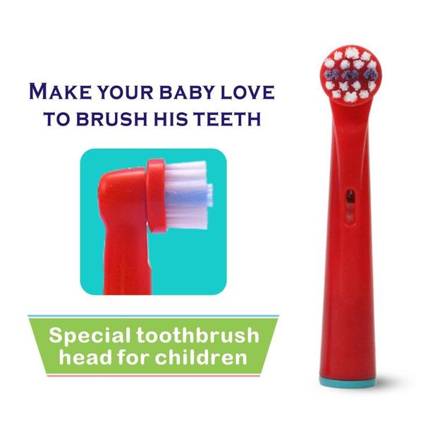 4 st Ersättning tandborstehuvuden för Oral-B, för barn