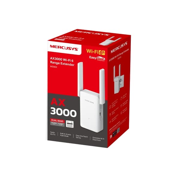 Mercusys ME80X V1 WiFi-räkkeviddeforlänger Ekstern