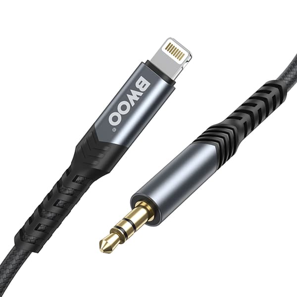 BWOO Kabel AUX 3.5mm - Lightning BO-AUX068 svart