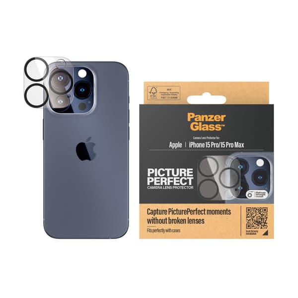 PanzerGlass PicturePerfect för Apple 15 Pro/15 Pro Max - Black