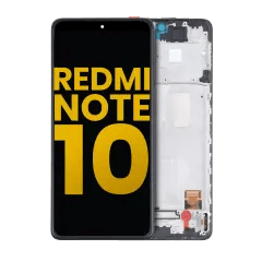 OLED-enhet med ram för Xiaomi Redmi Note 10 4G / Redmi Note 10S (renoverad) (alla färger)
