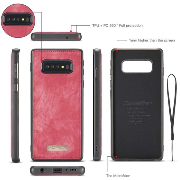 CaseMe 008 för Samsung S10 plus|röd röd