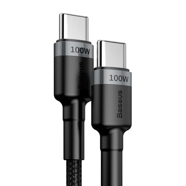 Baseus kabel Cafule PD USB-C - USB-C 2,0 m 5A grå-svart 100W svart