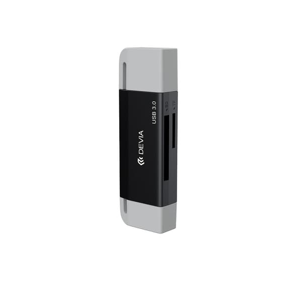 Devia kortläsare 2i1 EL240 USB/USB-C 3.0 svart