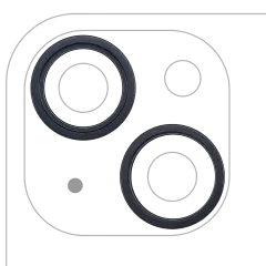 Bakre kameraram endast för iPhone 14 / 14 Plus (Midnight) (2-delat set)