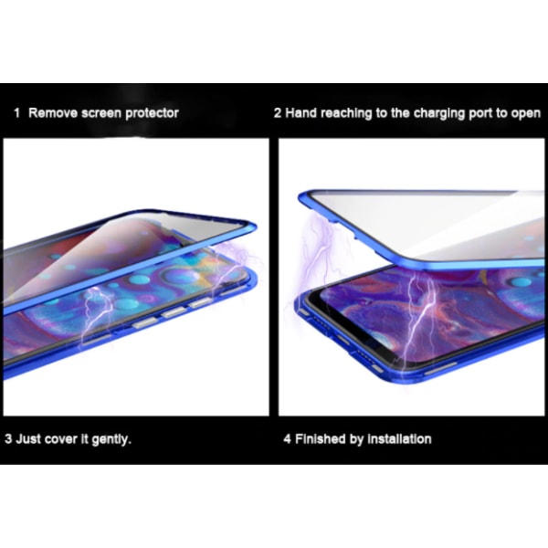 Sekretessskydd metallfodrall till Samsung S21 lila lila