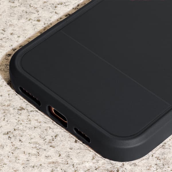 Enkelt kolfiberfodral för iPhone 15 Pro 6,1\" svart