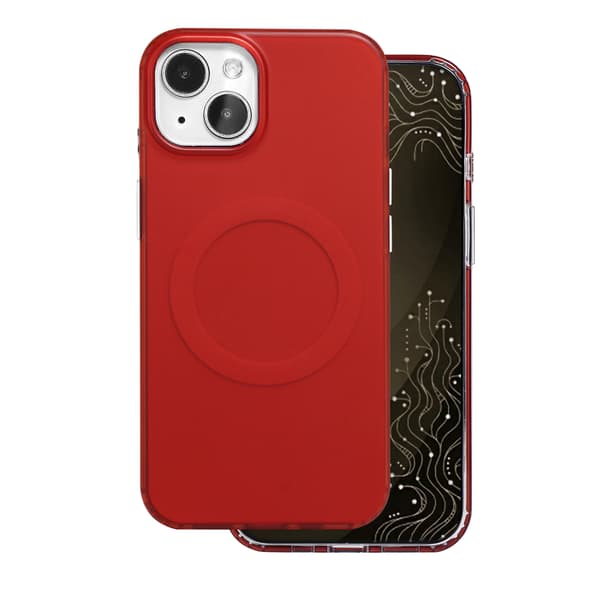 Tecto Shield Mistiq Mag skal för iPhone 15 röd röd