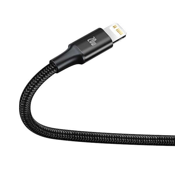 Baseus-kabel 3-i-1 Rapid PD USB-C - micro USB + Lightning + USB-C 1,5m svart 20W