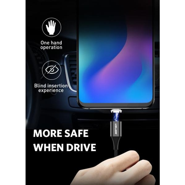 2 m iphone magnet laddare|röd