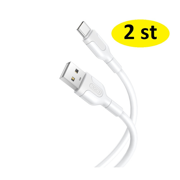 2 st 1 m snabbladdare  Usb-C  vit