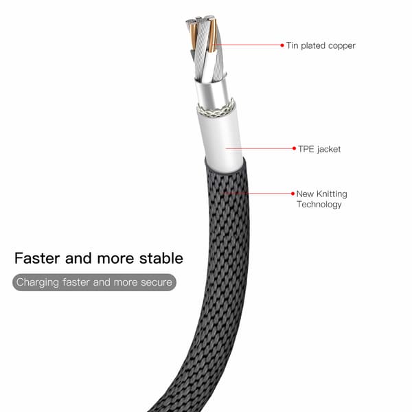 Baseus kabel Yiven USB - Lightning 1,8 m 2A svart
