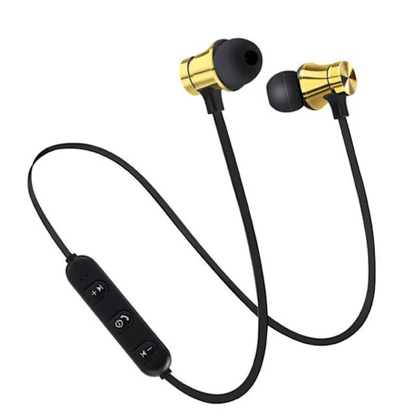 Magnetisk bluetooth hörlurar|guld guld