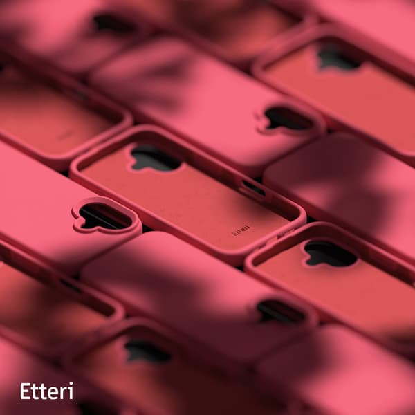 Etteri Silikonskal för iPhone 16 Plus hallon