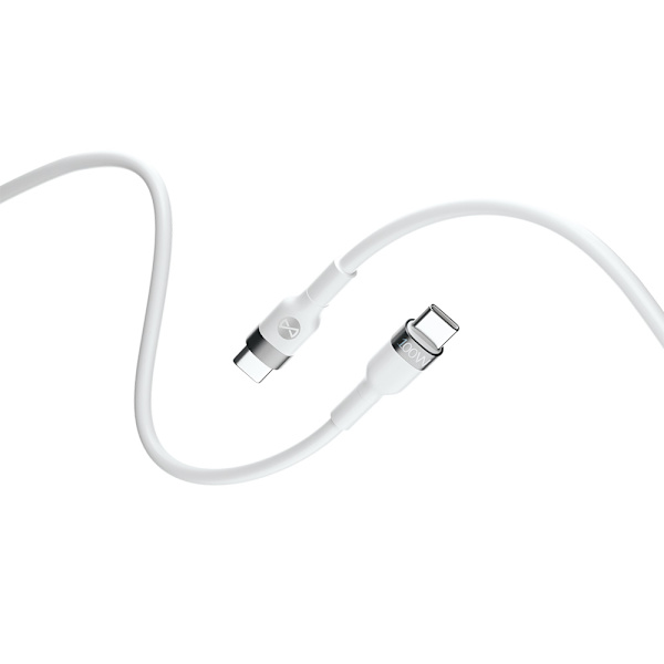 Forever Flexible-kabel USB-C - USB-C 2,0 m 100W vit