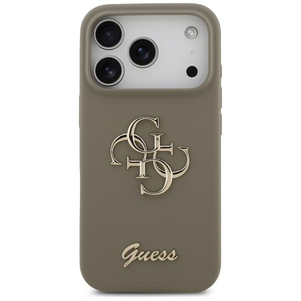 Guess Silicone Big 4G Script fodral för iPhone 17 Pro brun brun