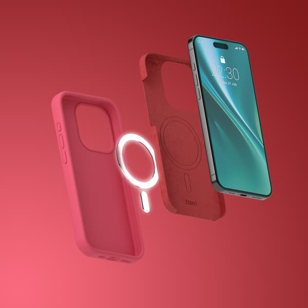 Etteri Silikon Mag-skal för iPhone 13 hallon