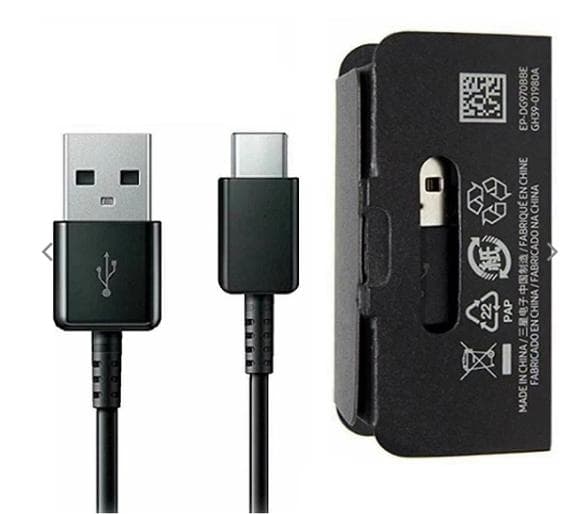 Två (2) st original  Samsung USB-C datladdningskablar "Vit"
"White"