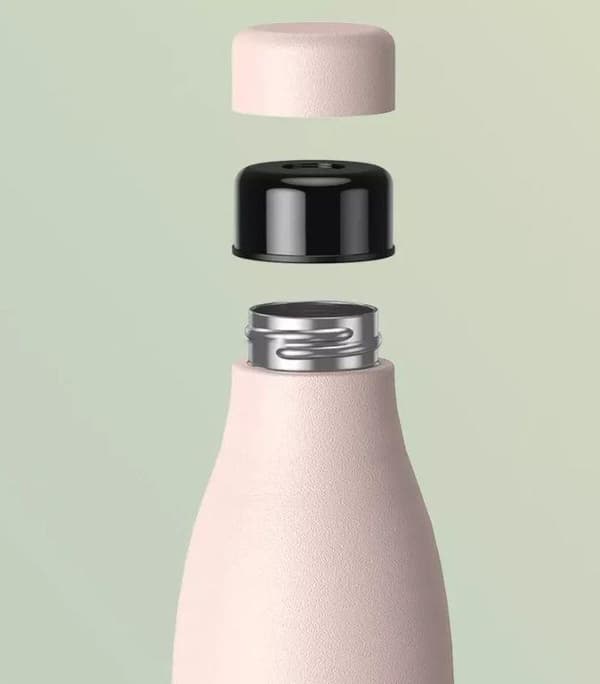 TERMOS MED TRÅDLÖS högtalare 500ML RB-M5 BLUETOOTH 5 0 rosa / rosa blå