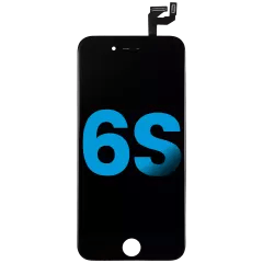 LCD-enhet med stålplatta för iPhone 6S (Eftermarknad: AQ7) (Svart)