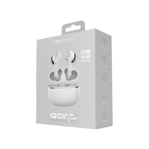 Forever Bluetooth ANC-hörlurar TWE-210 Earp vit