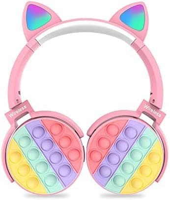 Rainbow Pop-On-It Trådlösa Hörlurar Rödrosa