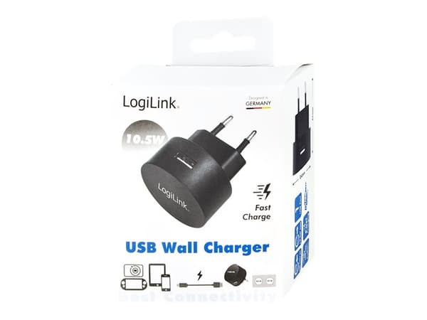 LogiLink Strömforsyningsadapter 10.5Watt Europlug (ström CEE 7/16)