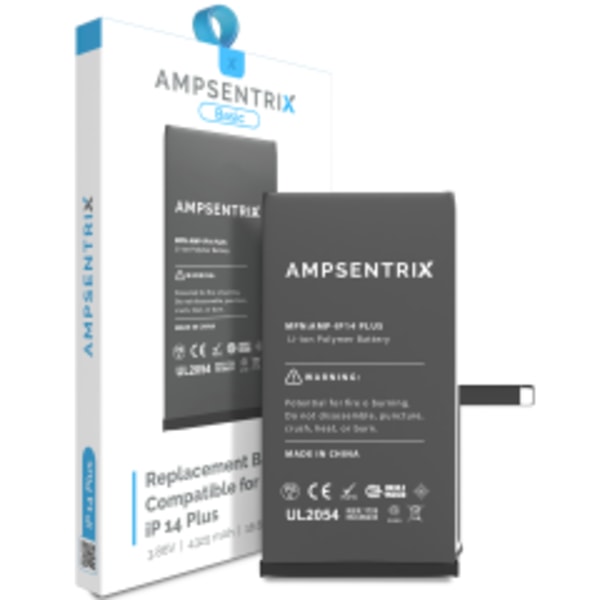 Ersättningsbatteri för iPhone 14 Plus (AmpSentrix Basic)