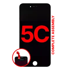 Komplett LCD-enhet för iPhone 5C (med främre kamera: närhetssensor och hörsnäcka) (Eftermarknad Plus: Tianma) (Svart)