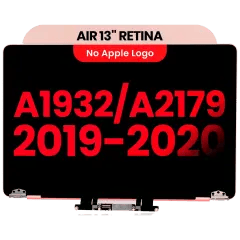 Komplett LCD-skärmmontering för MacBook Air 13\" A1932 (2019) / A2179 (2020) (Eftermarknad Plus) (Rose Gold) rosa